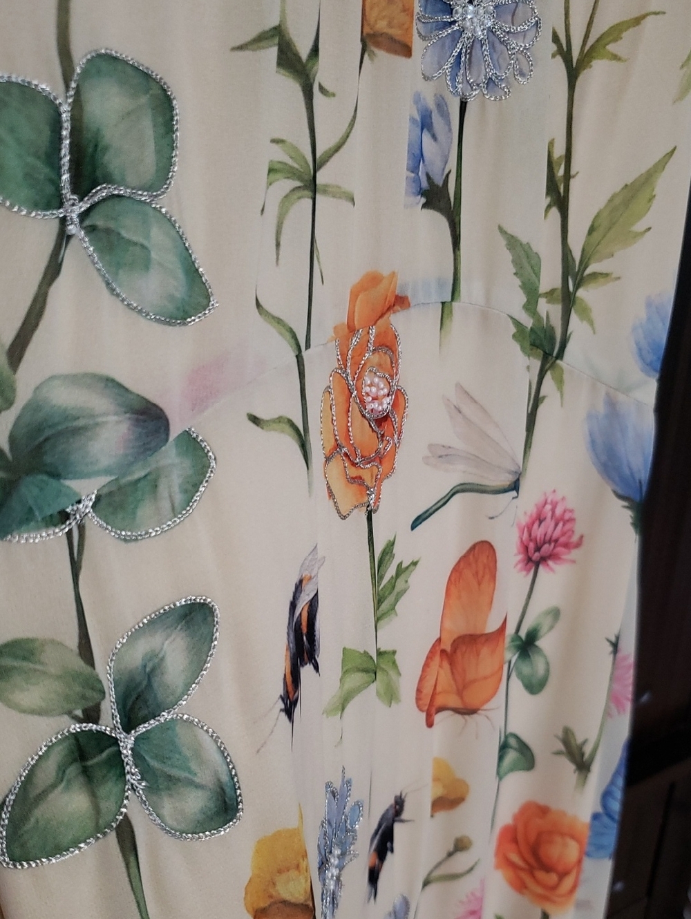 RARE Anthropologie Garden Midi Dress by Pankaj & Nidhi, Size 12P - Picture 6 of 16